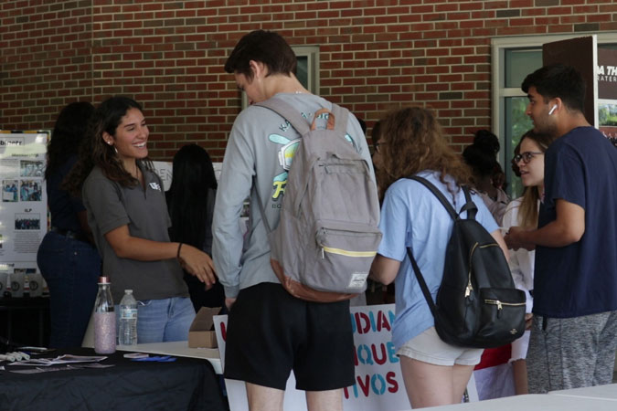 UF students attending a culture fair during Diversity Week.
